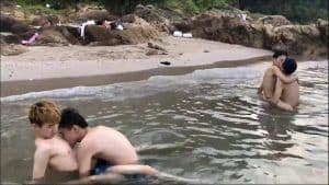 Amateur Contribution – Horny Beach Gangbang Part 1 海滩乱交決戦